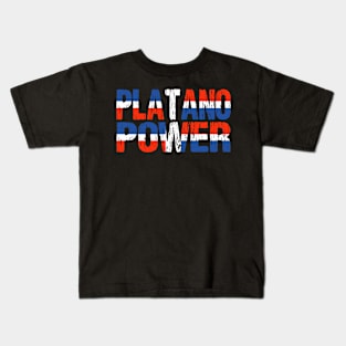 Platano Power Dominican Republic Flag Kids T-Shirt